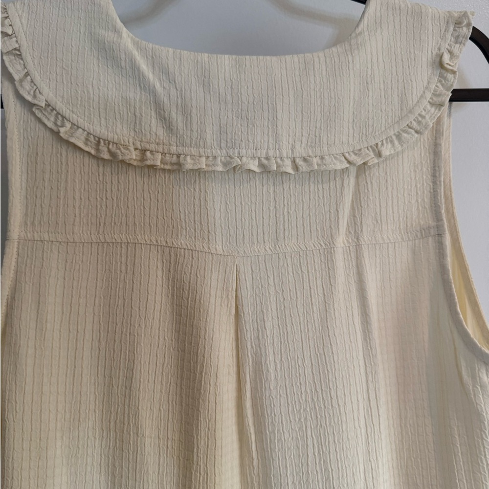 Anthropologie Cream Mini Dress with Peter Pan Collar - NWOT - Picture 7 of 7